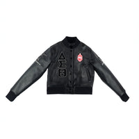 Beta Epsilon 2024 Vegan Leather Bomber Jacket